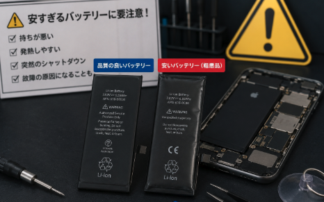 安いバッテリーは危険？高槻iPhone修理の落とし穴